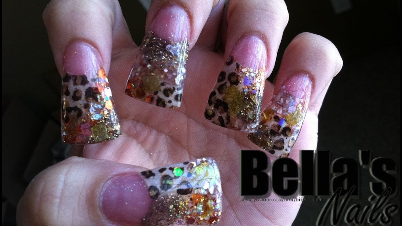 Uñas Acrilicas Leopardo de Abanico (pato)