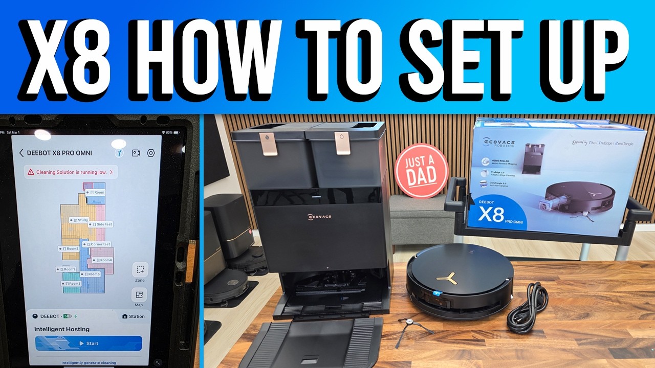 How To Setup ECOVACS Deebot X8 Pro Omni Robot Vacuum & Mop Connect To Wifi & Map Home in Settings