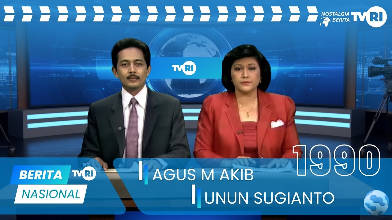 BERITA NASIONAL TVRI AGUS M AKIB DAN UNUN SUGIANTO 22 JANUARI 1990 NOSTALGIA BERITA
