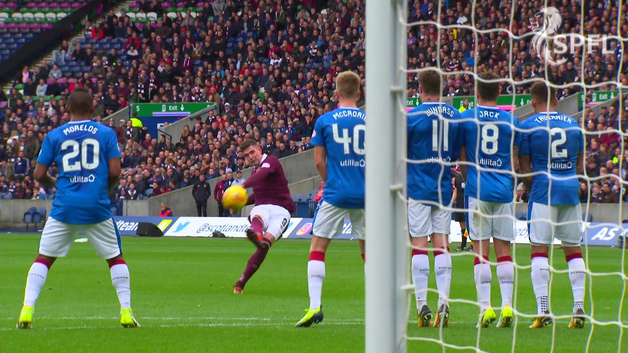 Lafferty scores stunning free kick against Rangers