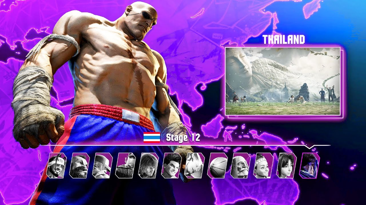 Street Fighter 6 — Sagat Arcade, самый сложный режим (классический костюм)