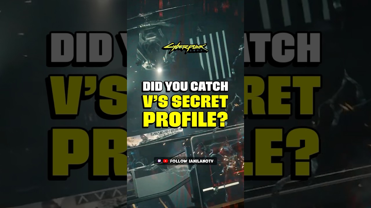 Did You Catch V's Secret Profile (Cyberpunk 2077) #SummerOnShorts