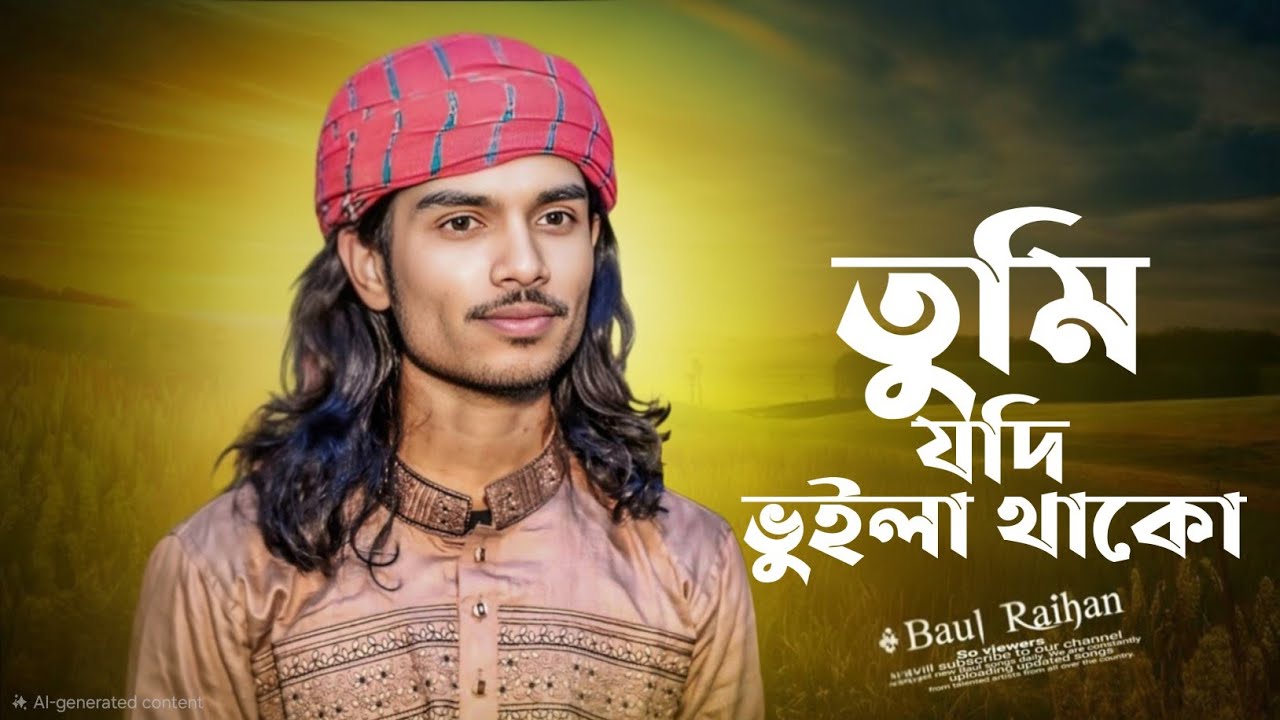 তুমি যদি ভুইলা থাকো আমি মুখ কারে🔥বাউল রায়হান🔥Tumi Jodi Bhuila Thako🔥Baul Raihan🔥🔥🔥
