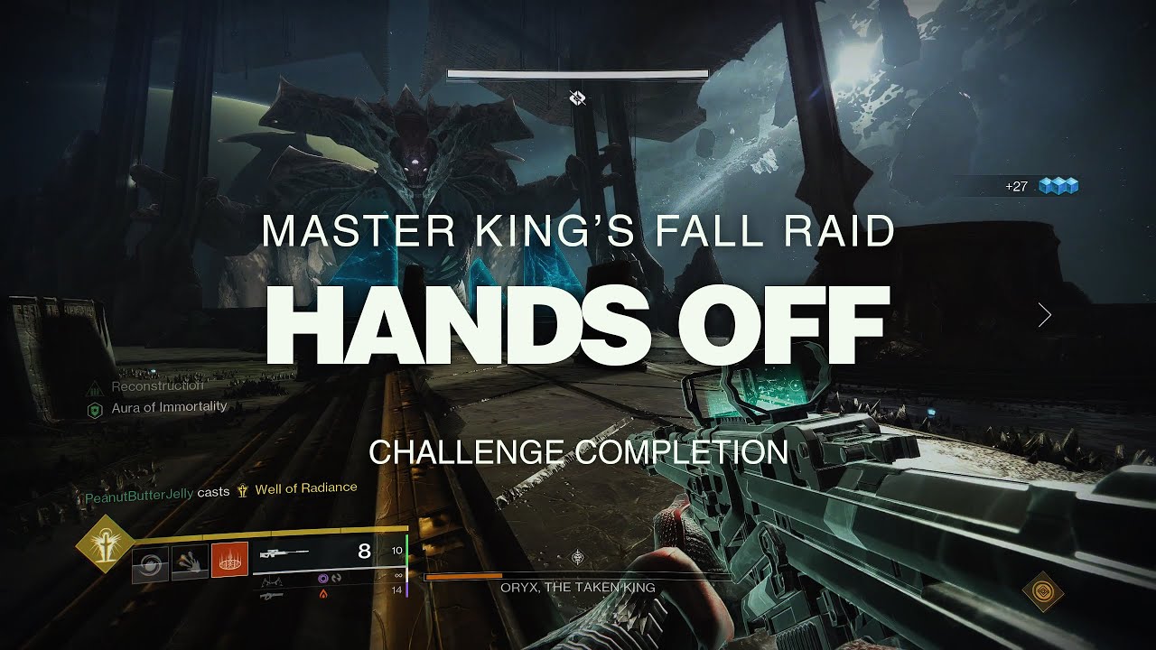 MASTER Oryx Challenge (Hands Off) Completion - King's Fall Raid (Reprised)