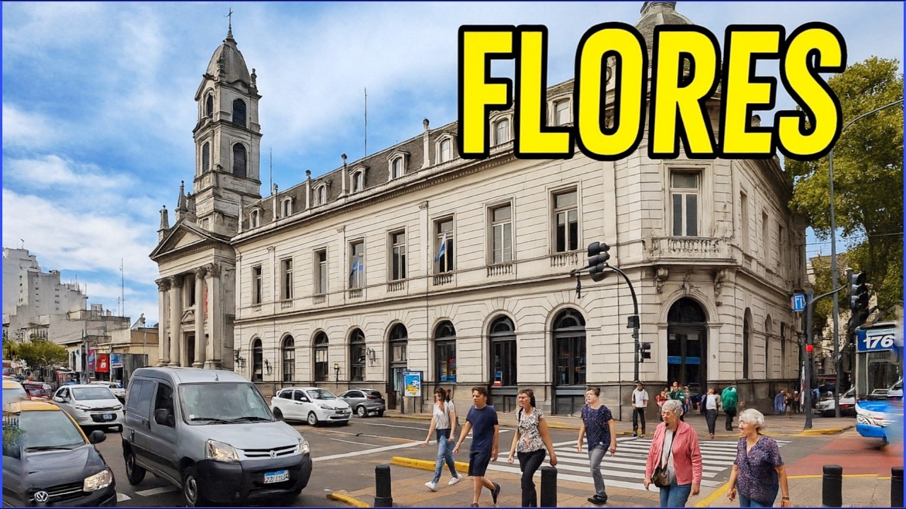 【4K】Paseo en SEMANA SANTA por el BARRIO del PAPA FRANCISCO - FLORES, Buenos Aires | Argentina
