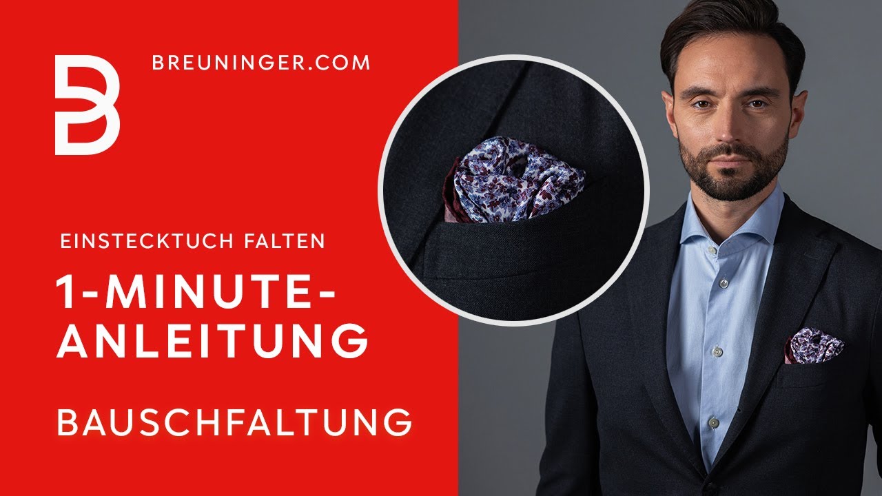 Einstecktuch falten: Die moderne Bauschfaltung f&uuml;r Anzug & Smoking