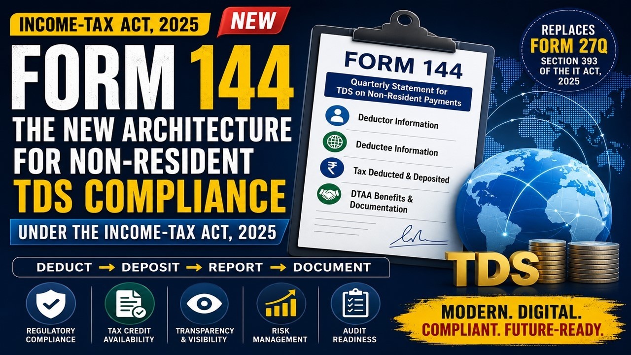 Form 144 Explained | Income-tax Act, 2025 | Replaces Form 27Q | Complete Non-Resident TDS Compliance