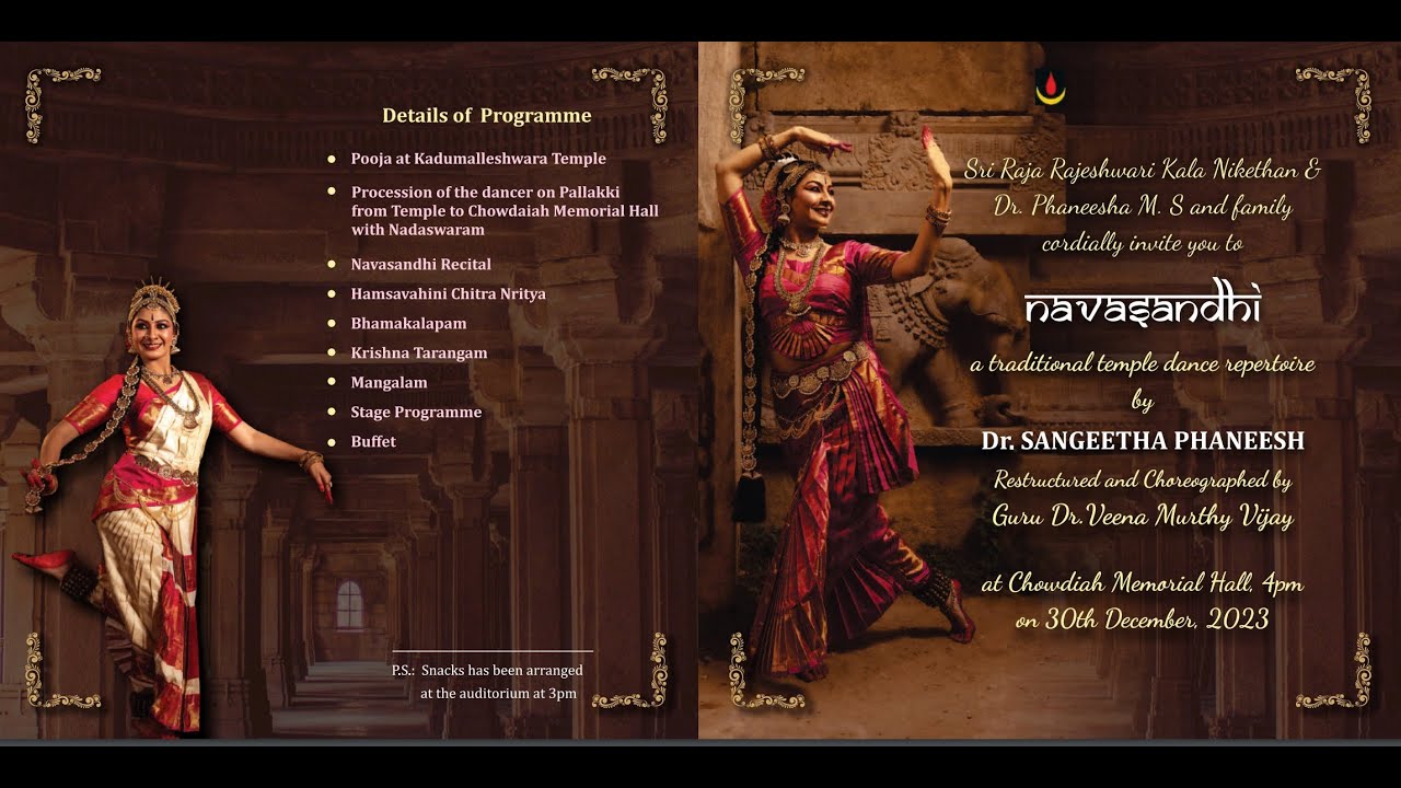 NAVASANDHI - A TRADITIONAL TEMPLE DANCE REPERTOIRE BY DR. SANGEETHA PHANEESH