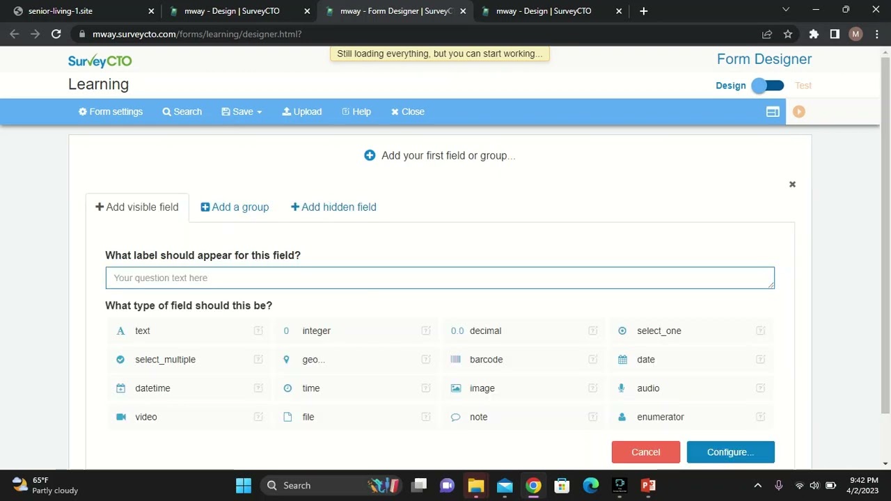 Basic skills in Questionnaire design with SurveyCto