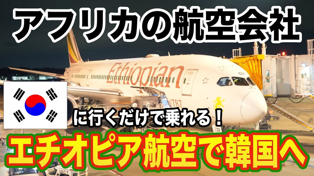 【激レア】機内食はエチオピア料理！アフリカの航空会社に乗って韓国・ソウルへ行ってみた！