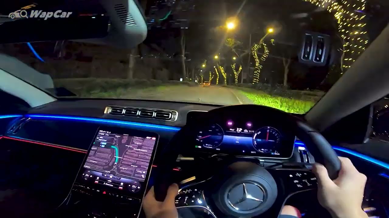 2022 (W223/V223) Mercedes-Benz S580e POV Night Drive in Malaysia