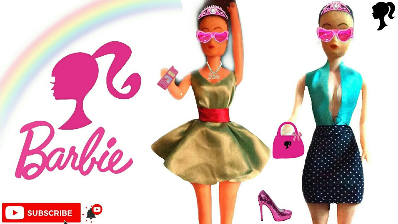Two Easy barbie doll dress making no sew no glue