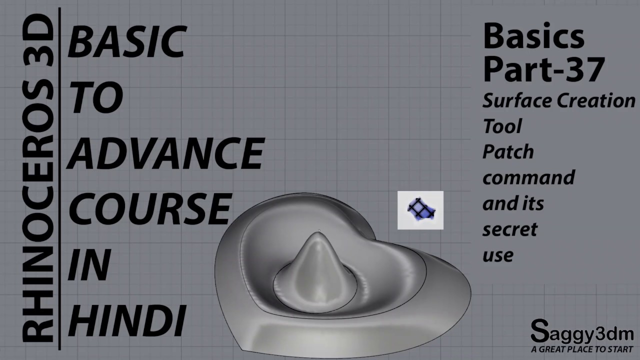 Rhino Basics in Hindi - 37 Surface Creation Patch tool and its secret