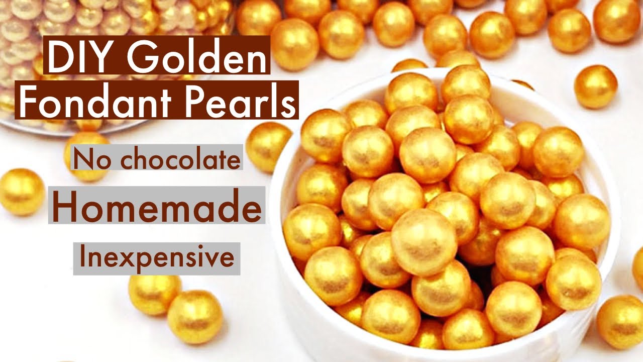 How to make mini Golden Balls to Decorate your Cakes/Fondant Gold balls