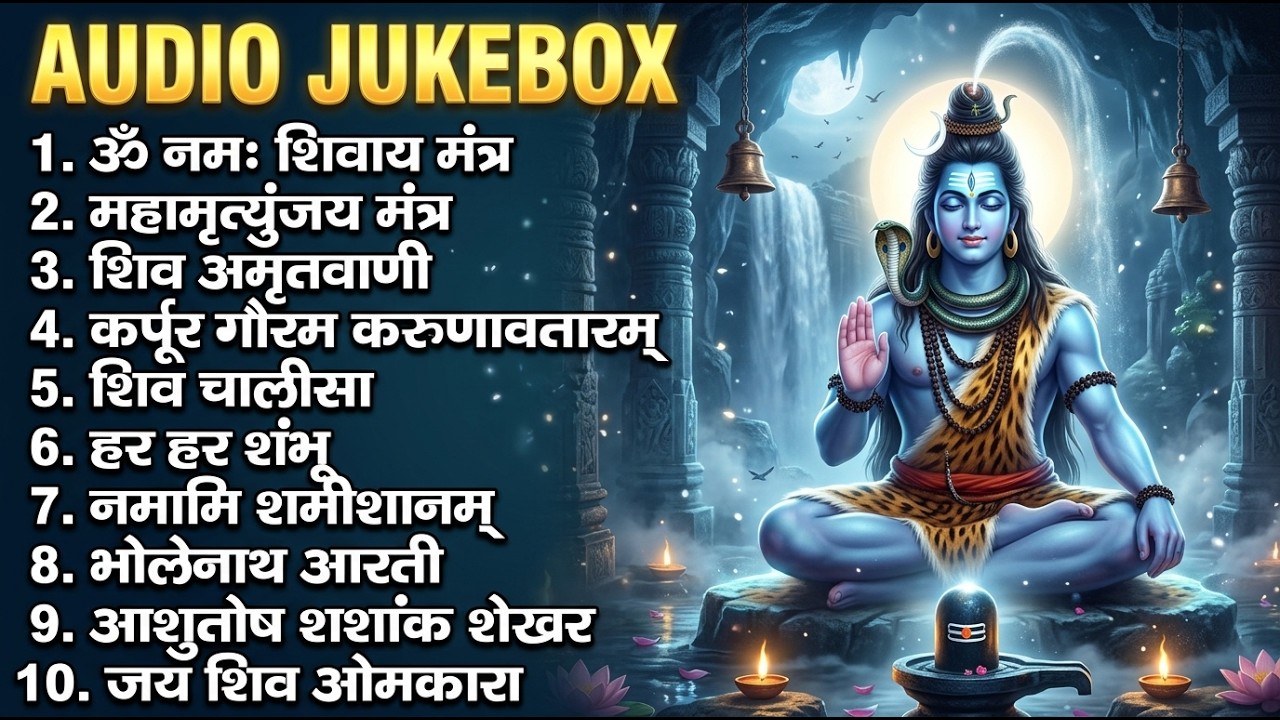 स्पेशल शिव भजन | ॐ नम: शिवाय, कर्पुर गौरम करुणावतारम, आशुतोष शशांक शेखर, शिव अमृतवाणी व शिव चालीसा