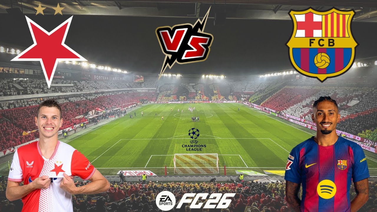 FC 26 CZ | SK Slavia Praha vs FC Barcelona - UEFA Champions League | PS5 |