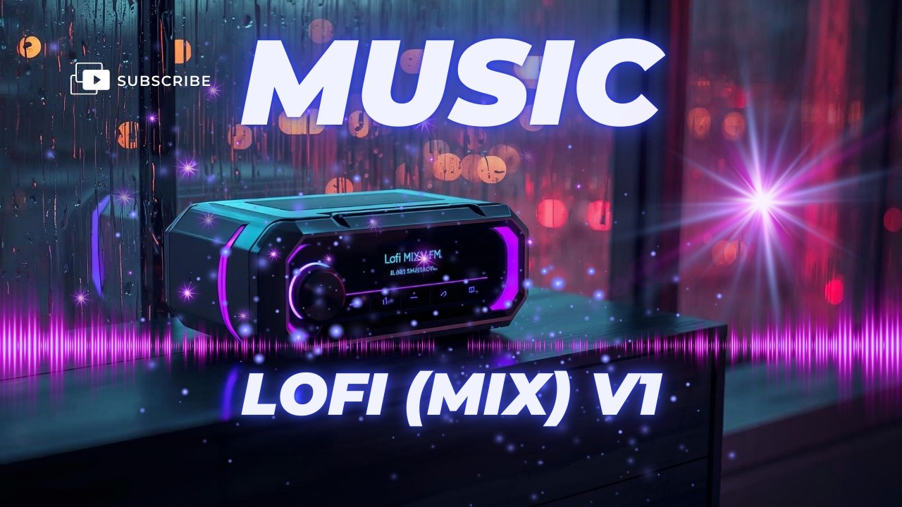 Rainy Night Lofi Mix 🌧️ Purple Neon Vibes | Study & Relax