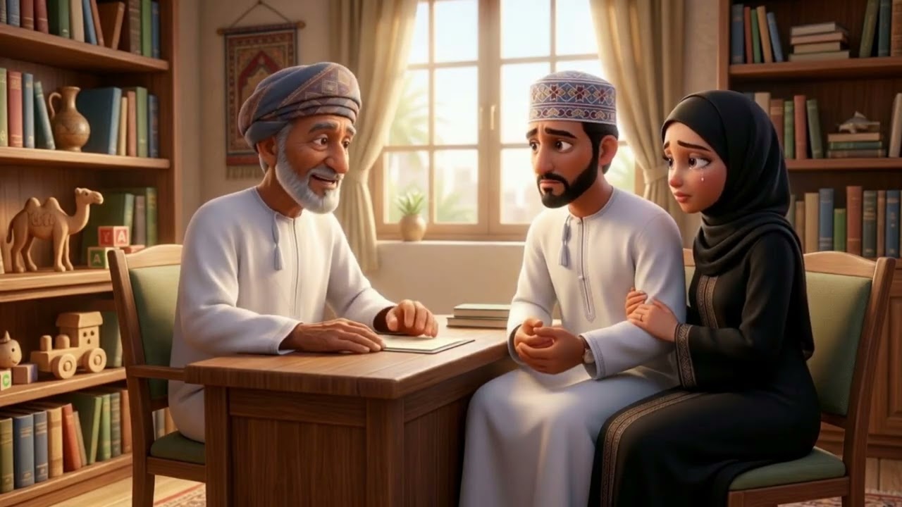 مقطع أنمي توعوي قصير : خطورة النقاش الحاد أمام الأبناء