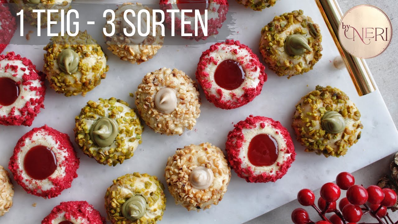 1 TEIG - 3 SORTEN / Haselnuss / Pistazie / Himbeere / byNeri