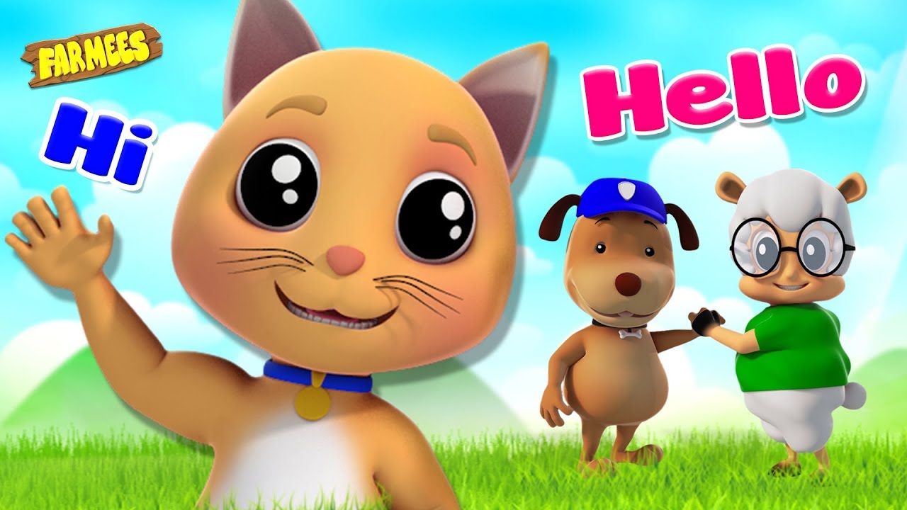 Hi Hello Song | Music for Children & Nursery Rhymes | Cartoons by Farmees