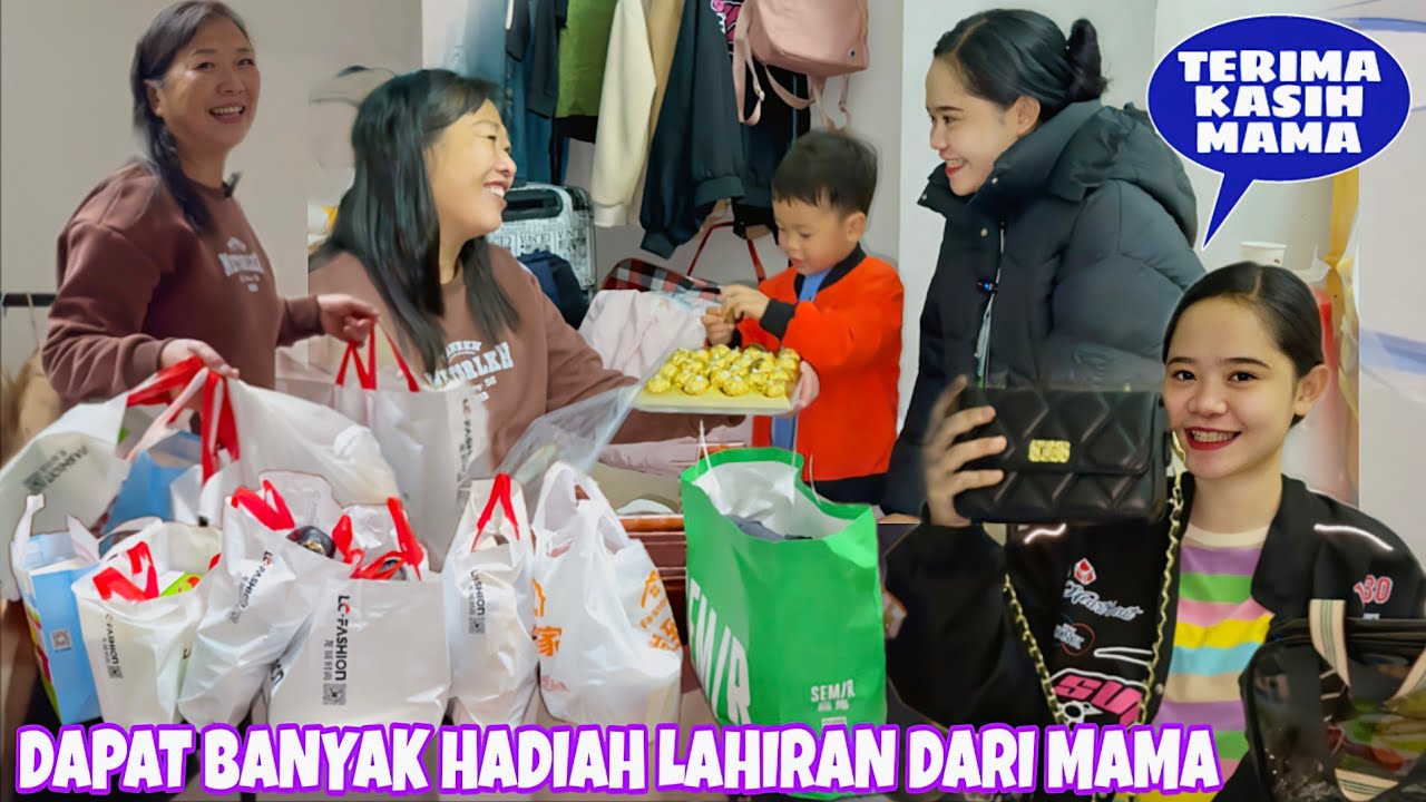 TERHARU MAMA MERTUAKU BERIKAN BANYAK HADIAH LAHIRAN,BERTERIMA KASIH KE MENANTUNYA