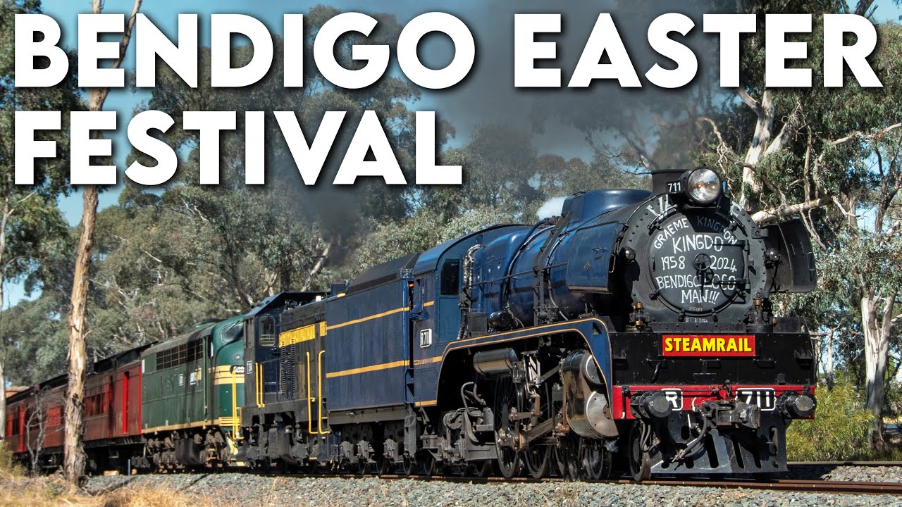 Easter R Class Steams to Bendigo! (Steamrail's Bendigo Easter Festival) | R711, S301, T364