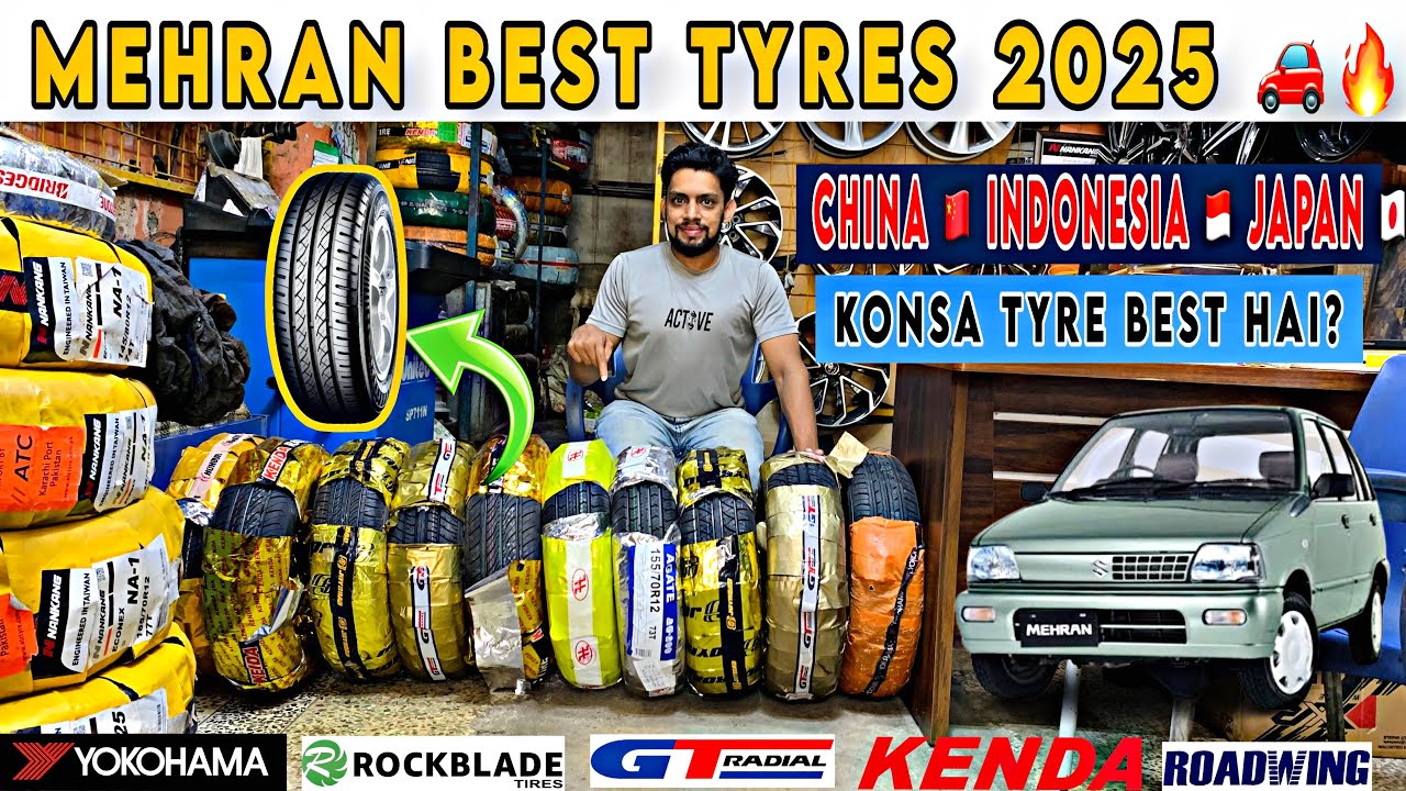 Suzuki Mehran Best Tyres 2025 | Chinese 🇨🇳 Indonesia 🇮🇩 Japan 🇯🇵 | Size Guide 145/70R12 & 155/70R12