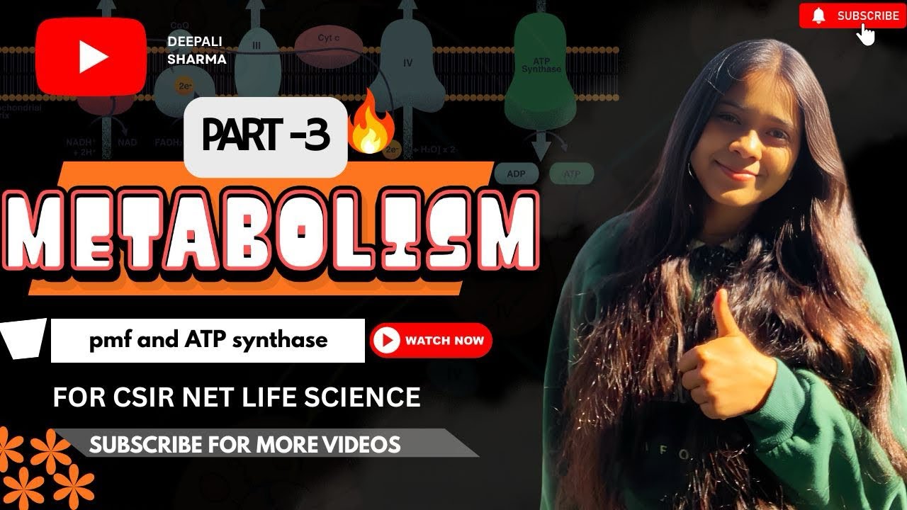 Metabolism-Part 3 | Proton motive force and ATP synthase | @Deepalisharma03 #csirnet #gatexl #gate
