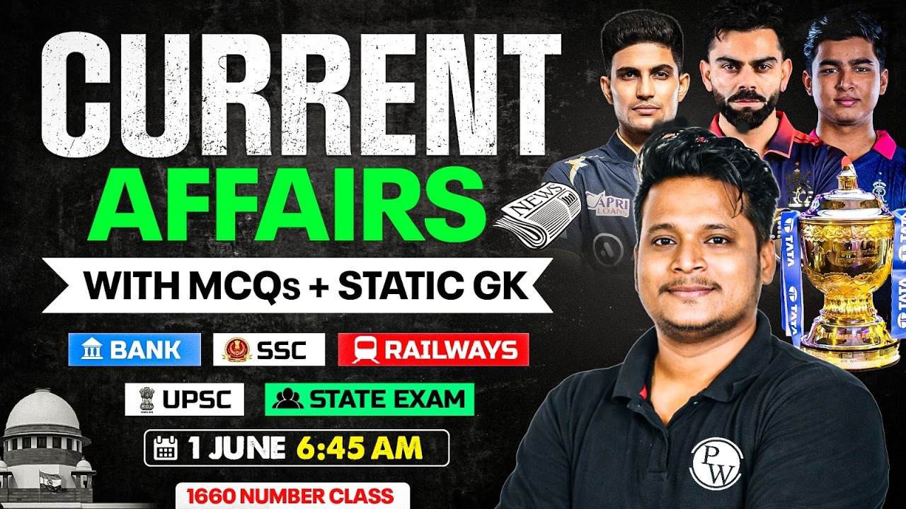 Current Affairs Today | 1 June Current Affairs 2026 | Daily Current Affairs By Raja Sir