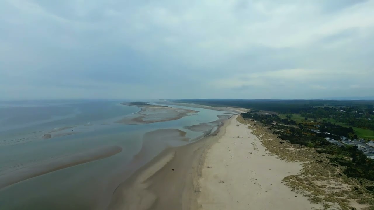 Nairn beach Scotland may 2024 drone footage.