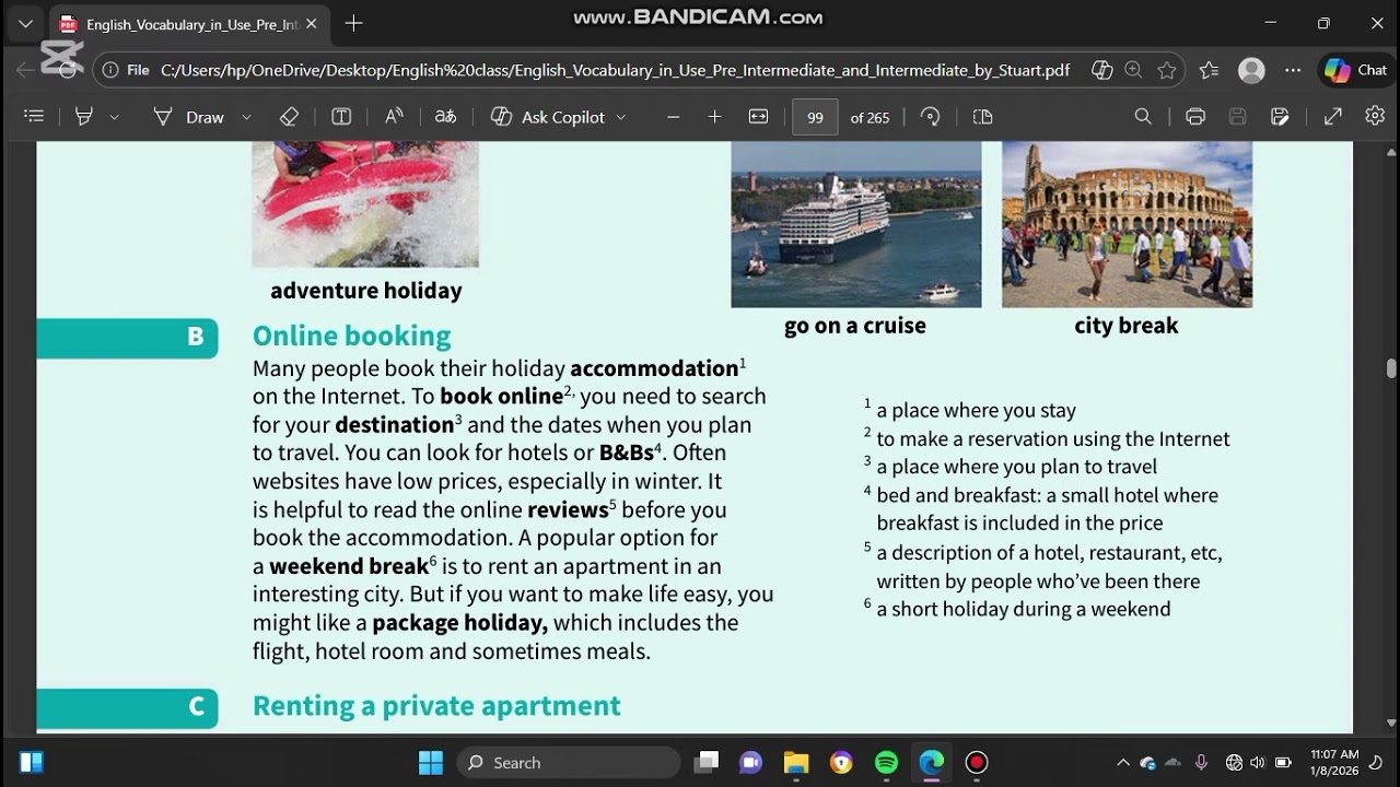 📘 Unit 46 – Travel bookings(English Vocabulary in Use – Pre-intermediate & Intermediate)