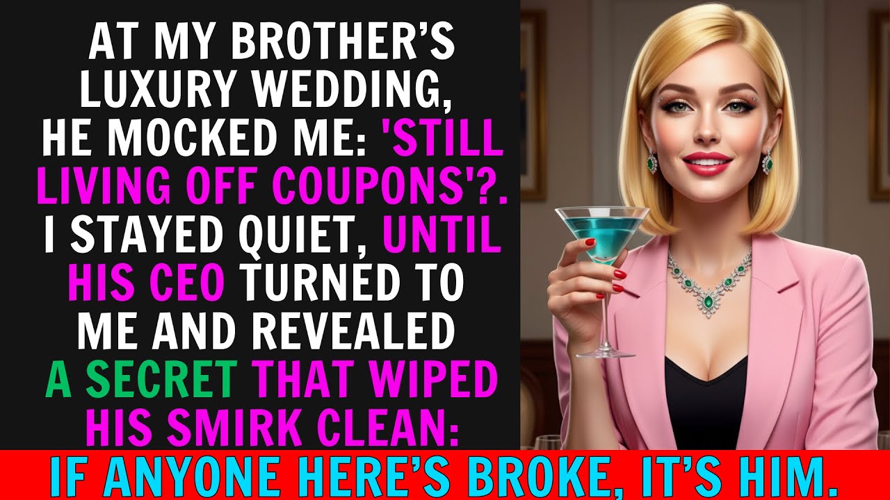 At My Brother’s Luxury Wedding He Mocked Still Living Off Coupons?—Then His CEO Revealed My Fortune.