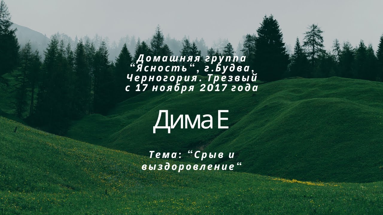 Спикер Дмитрий Е. на группе АА 
