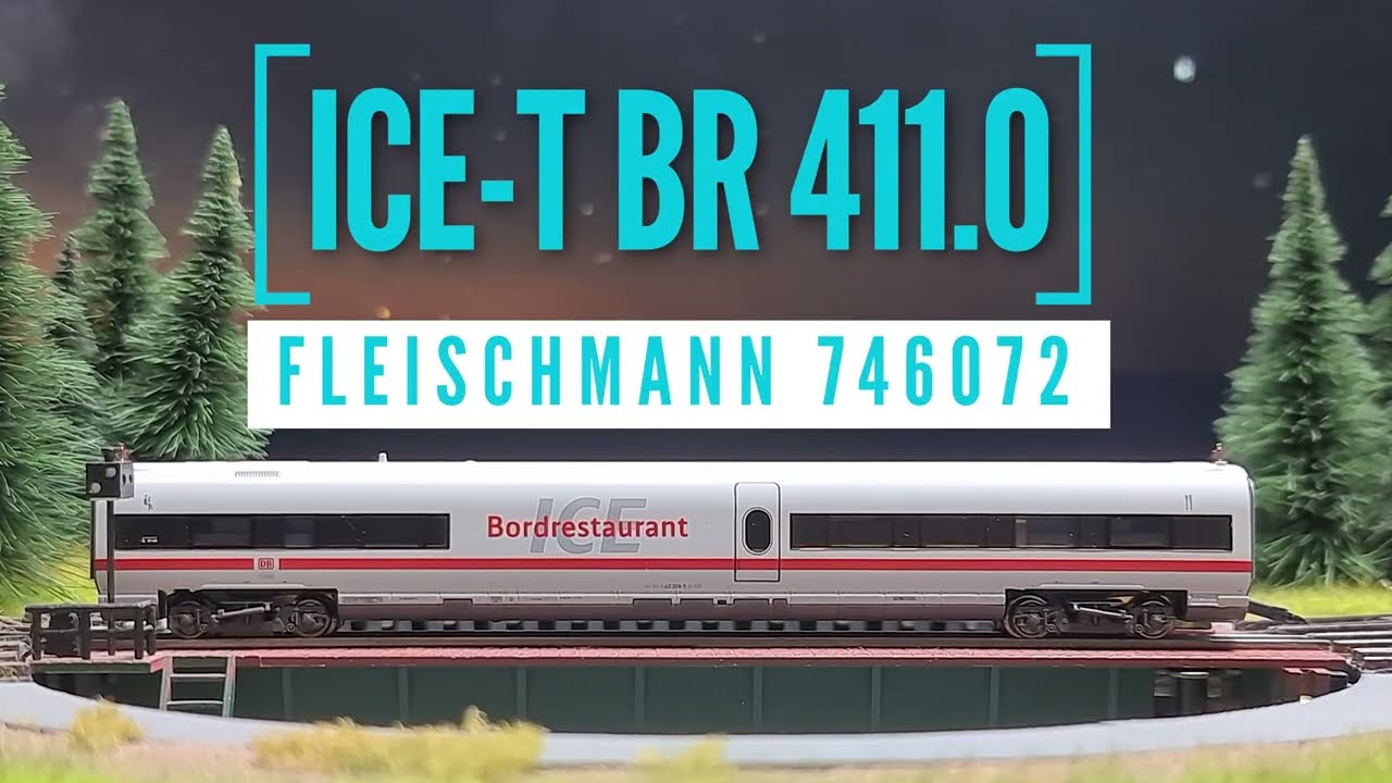 Fleischmann 746072 ICE-T mit Sound und Neigungstechnik - (7-Teillig) als BR 411 | spur-N digital