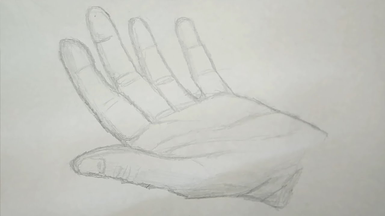 Como Dibujar una MANO Abierta REALISTA Paso a Paso