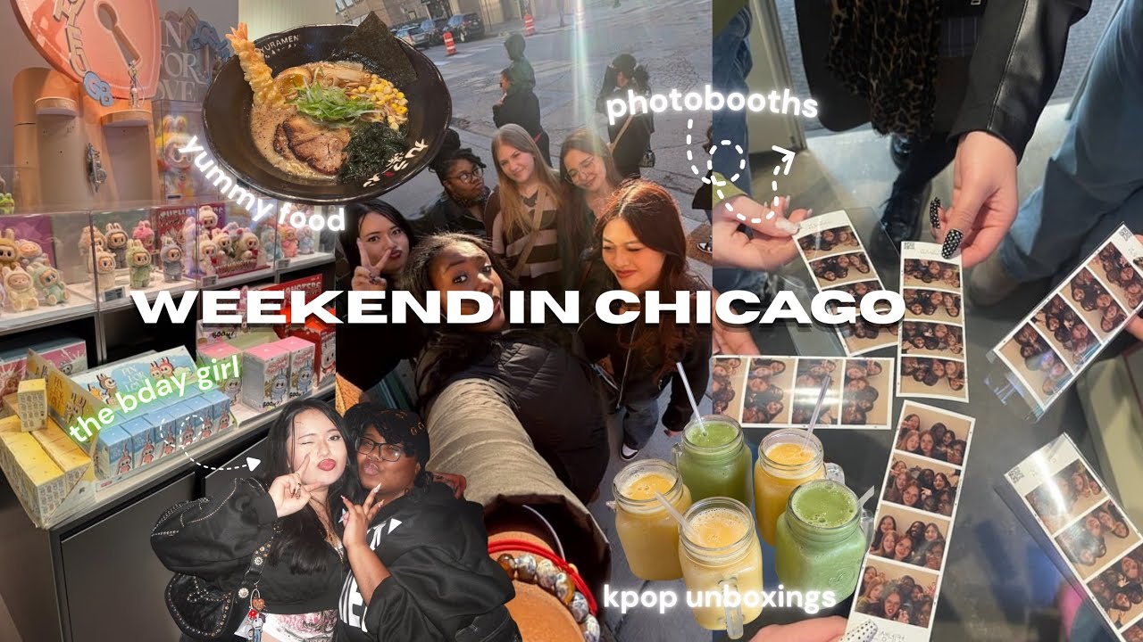 weekend in chicago vlog [perla's bday, shopping, photobooths, kpop unboxings & more]