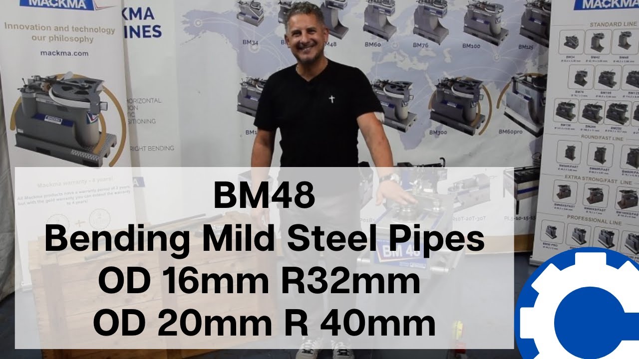 Mackma Machine: BM48 Bending mild steel pipes OD 16mm R32mm and OD 20mm R40mm