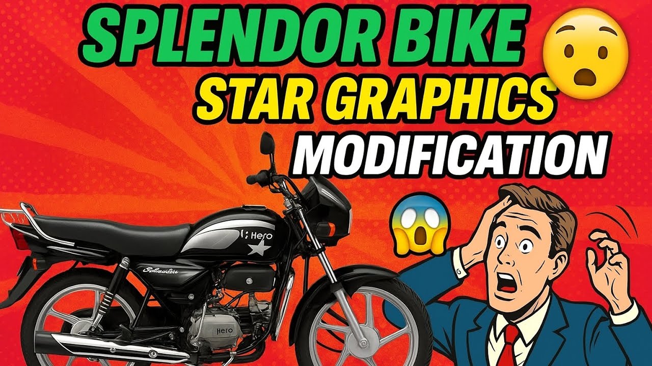 🔥 2025 Hero Splendor Wrapping Video | Full Wrapping Process | Star Graphics Modification