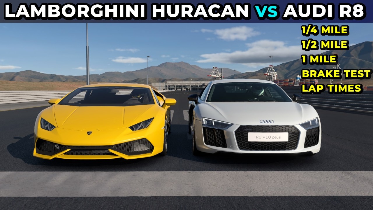 Gran Turismo 7 Drag Race: Lamborghini Hurac&aacute;n vs Audi R8