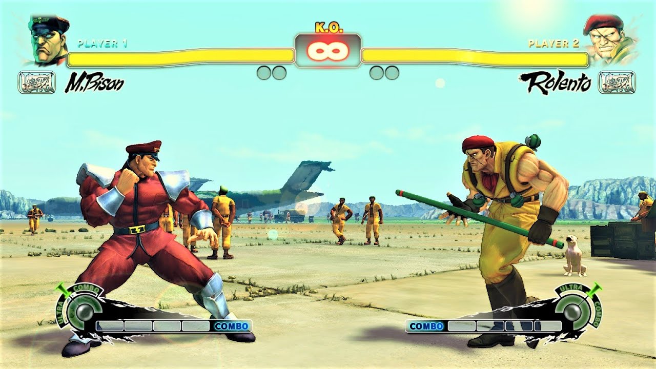 M. Bison vs Rolento (Hardest AI) - Ultra Street Fighter IV