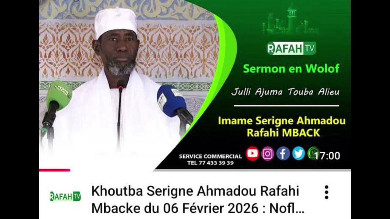 Sermon du vendredi par Serigne Ahmadou Rafahi Mbacké