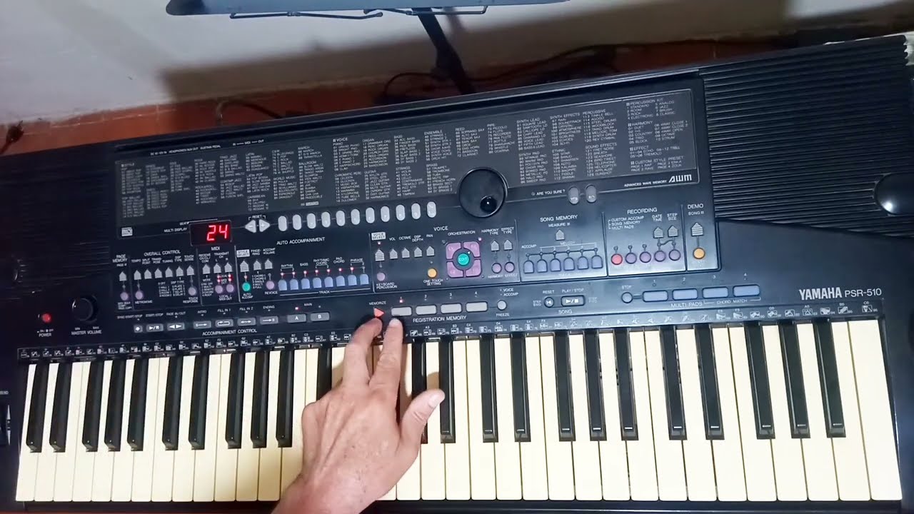 Como selecionar os ritmos do usuário do teclado Yamaha PSR 510 #keyboard #ritmo #yamaha