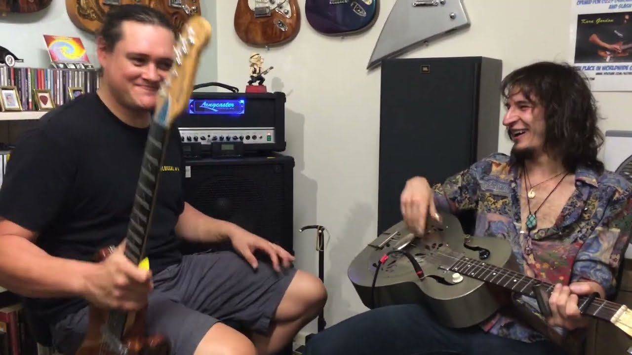Kara Gordon & Fabrizio Canale playing in the Langcaster show room