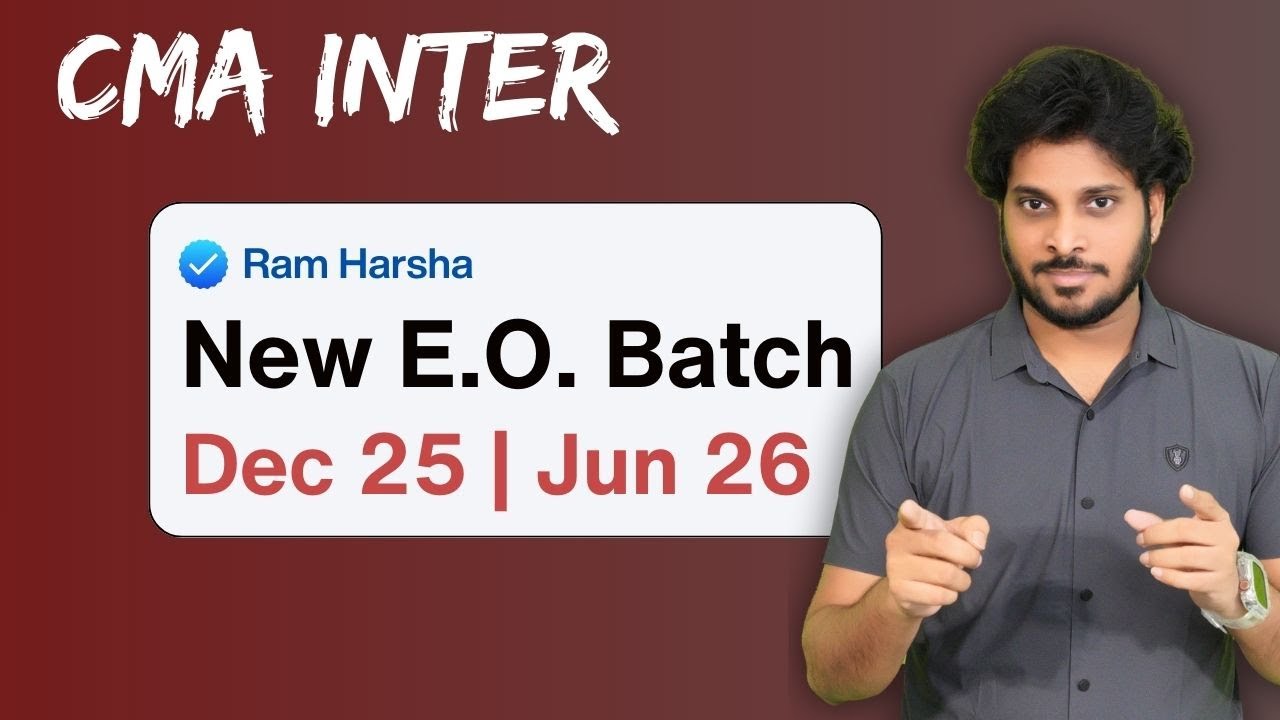 CMA Inter Exam Oriented Classes | Regular Classes | Dec 2025 | June 2026 | Dec 2026