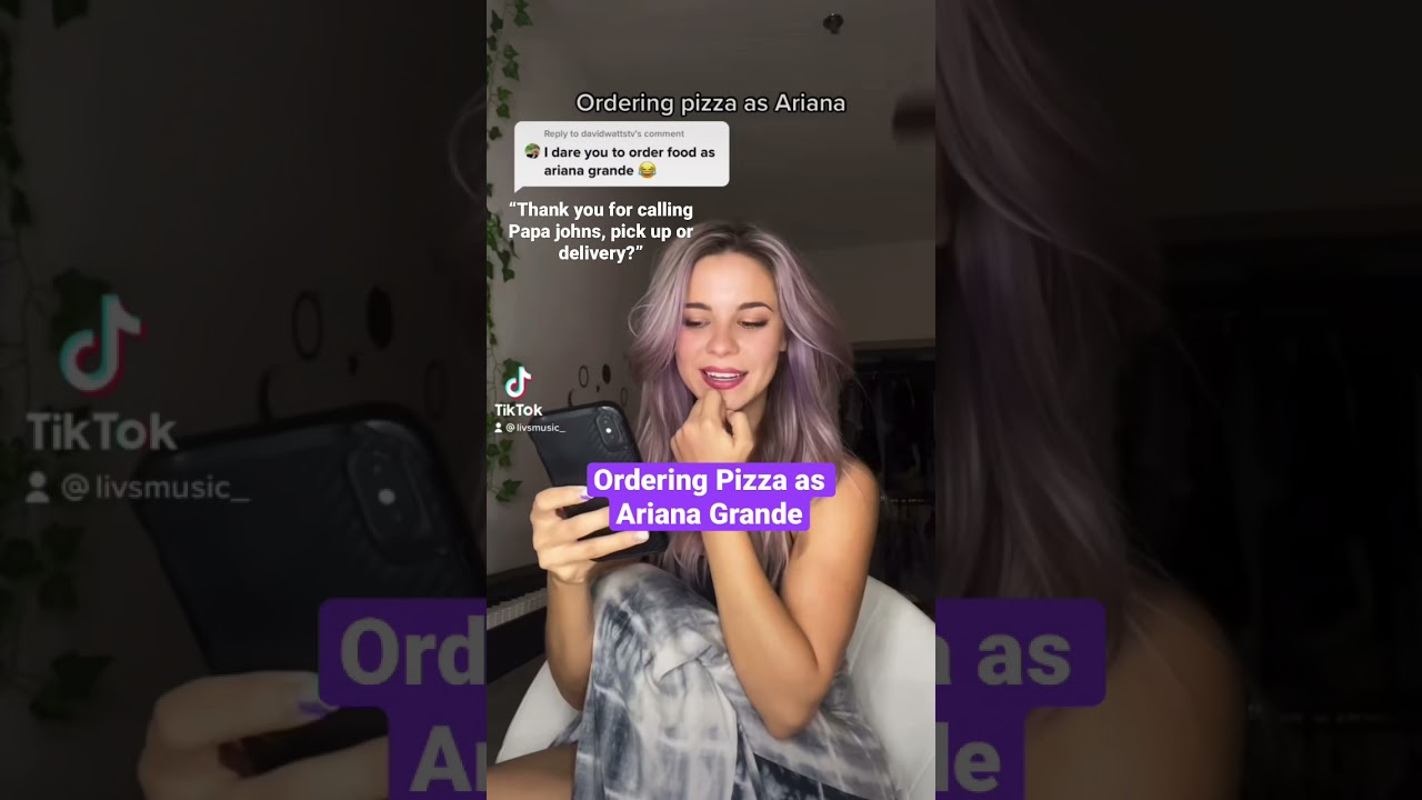 ARIANA GRANDE ORDERS PIZZA PRANK CALL