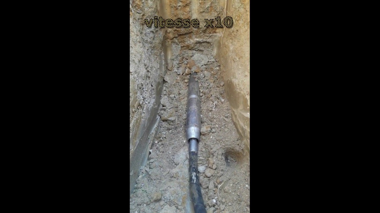 Terrasement par fusée pneumatique