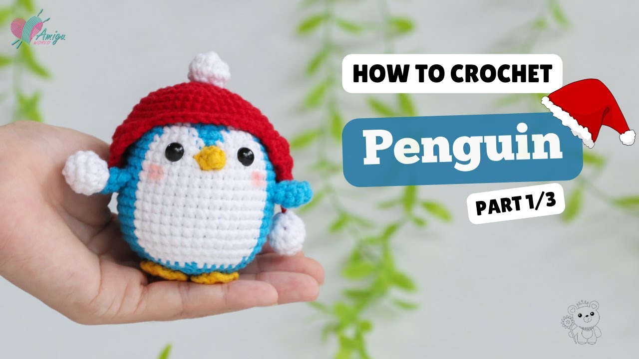 #504 | Christmas Penguin Amigurmi (1/3) | Crochet Animals Amigurumi | Free Pattern | Amiguworld