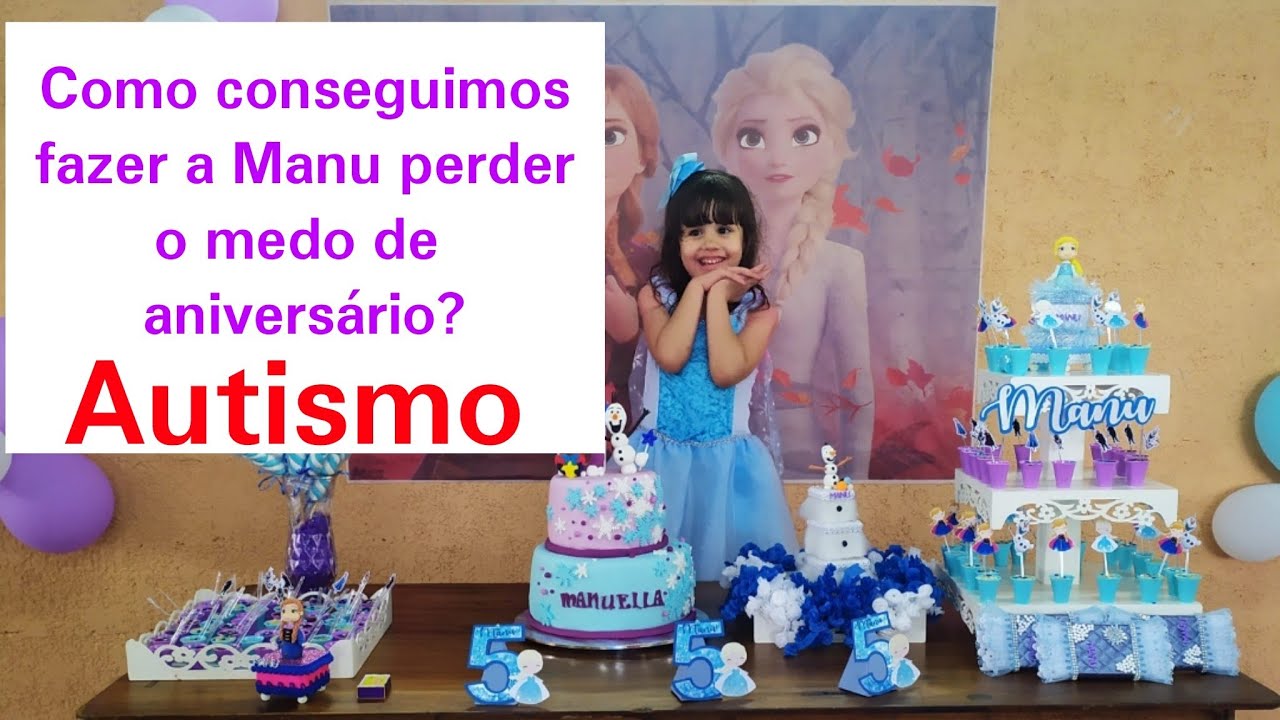 💙 Como conseguimos fazer a Manu perder o medo de Aniversário? Autismo 💙