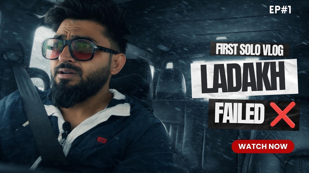 MY FIRST SOLO TRIP FAILED?😱 LADAKH TRIP CANCELLED❌ GURKHA STUCK IN HEAVY SNOWFALL! #travelvlog #solo