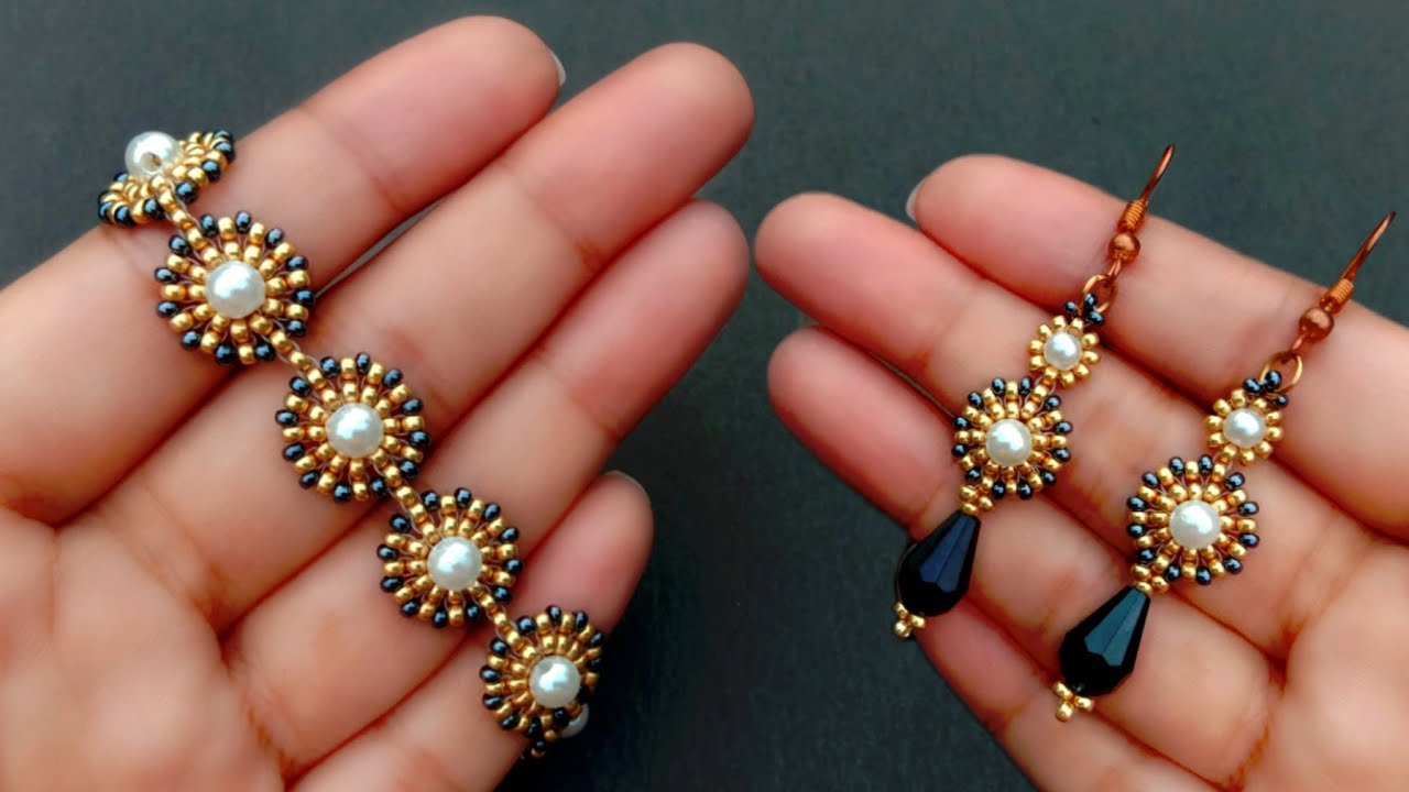 Beads Jewelry Making Easy//Bracelet & Earrings//Handmade Jewelry// Useful & Easy